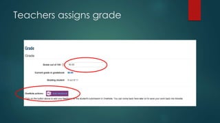 Teachers assigns grade
 