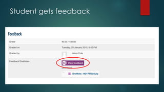 Student gets feedback
 