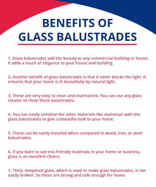  Benefits Of Glass Balustrades