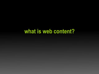 what is web content? 