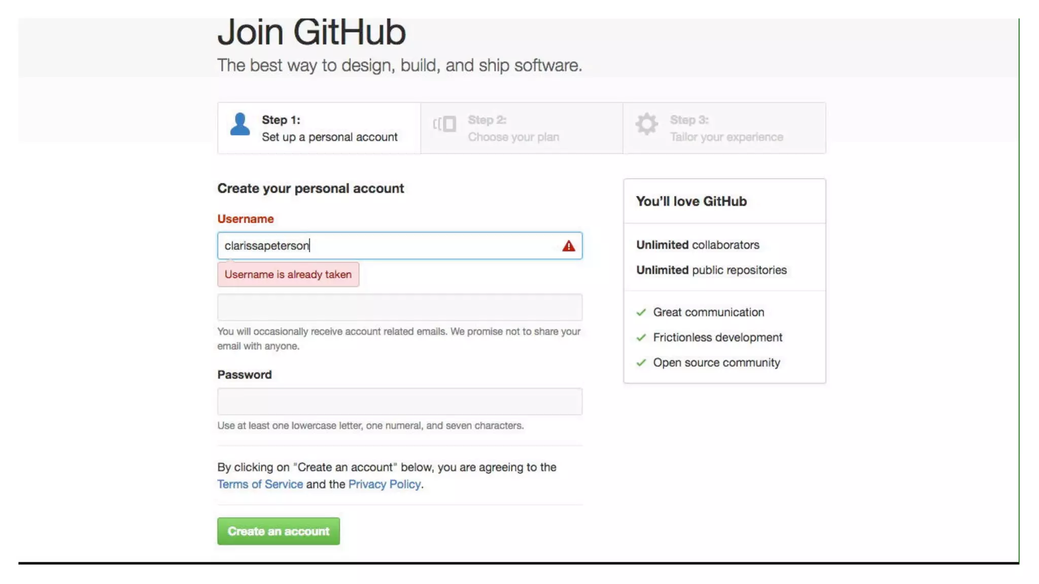 <input	
  type="email"	
  name="email"
placeholder="name@domain.com">
 