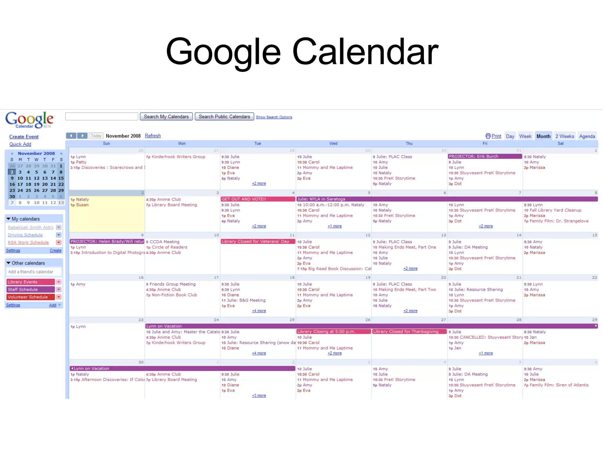 Google Calendar 