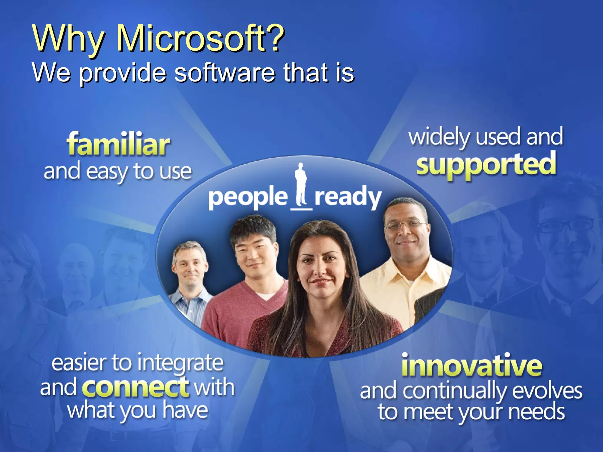 Why Microsoft? We provide software that is 