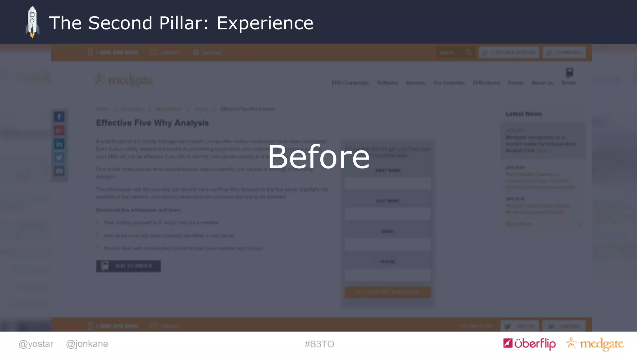 @yostar @jonkane #B3TO
The Second Pillar: Experience
Before
 