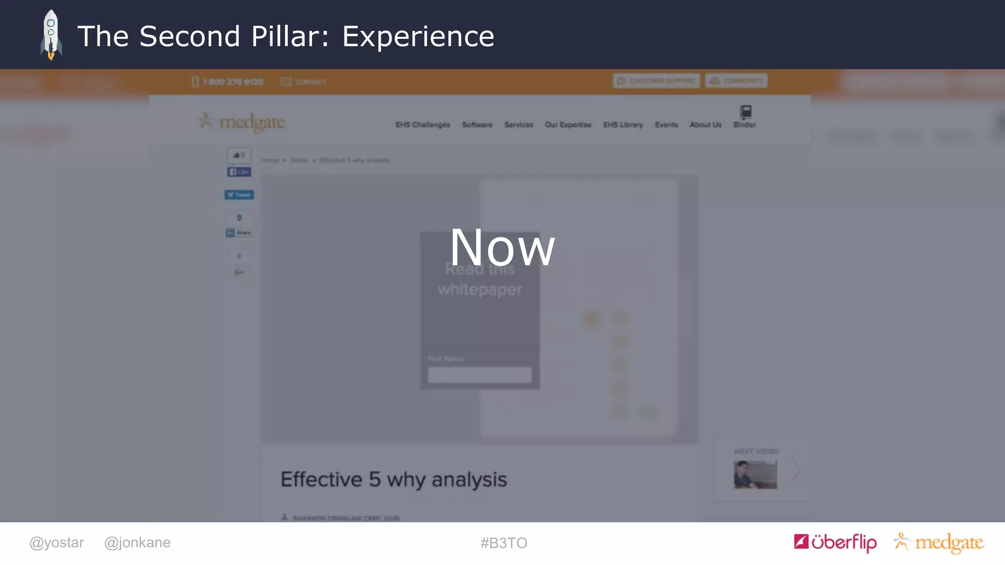 @yostar @jonkane #B3TO
The Second Pillar: Experience
Now
 