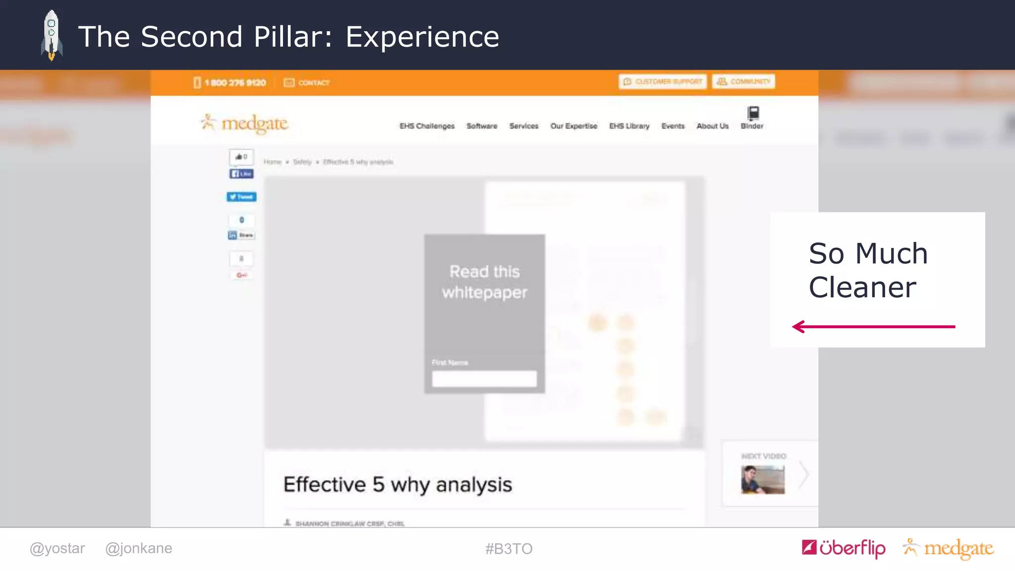@yostar @jonkane #B3TO
The Second Pillar: Experience
So Much
Cleaner
 
