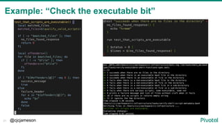 @cjcjameson21
Example: “Check the executable bit”
 