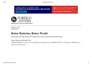 Better Batteries, Better World