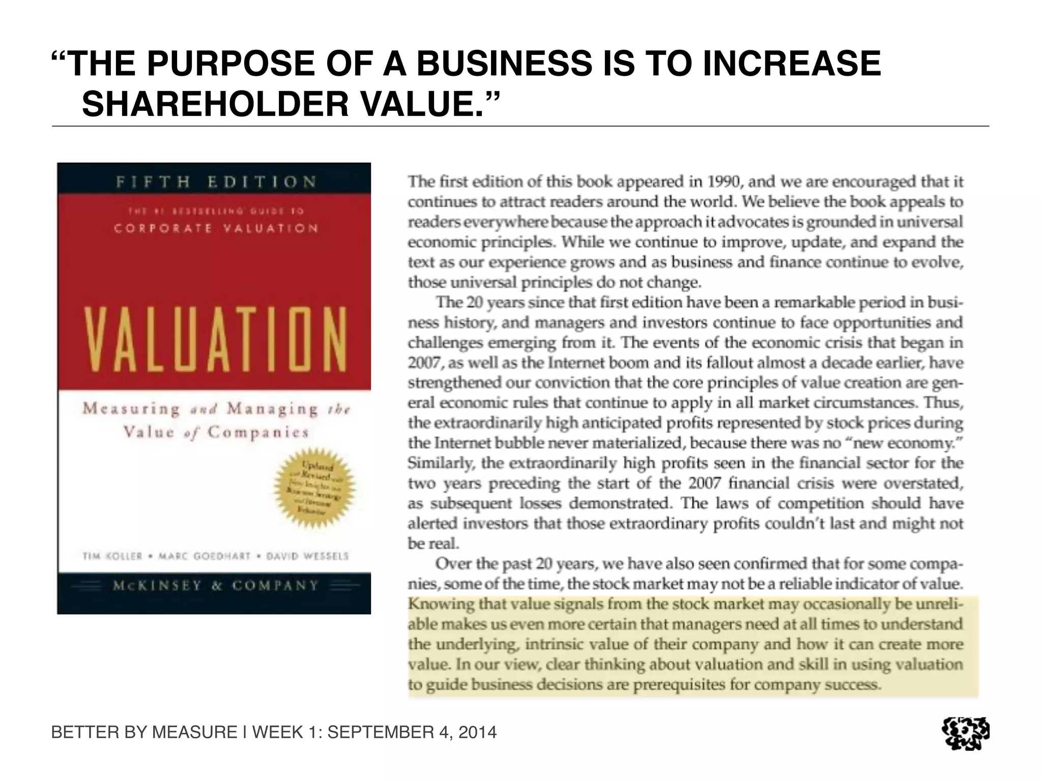 MANIFESTO FOR BETTER BY MEASURE 
BETTER BY MEASURE | WEEK 1: SEPTEMBER 4, 2014 
7 
We’re optimistic. 
We were born before you (probably), but we are millenials. 
Purposeful. 
Mission-driven. 
Entitled to create. 
Optimistic. 
 