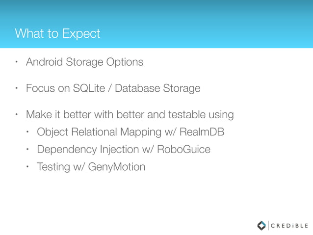 Better Data Persistence on Android | PPT