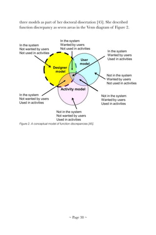 three models as part of her doctoral dissertation [45]. She described
function discrepancy as seven areas in the Venn diagram of Figure 2.


Figure 2. A conceptual model of function discrepancies [45].
~ Page ! ~38
 