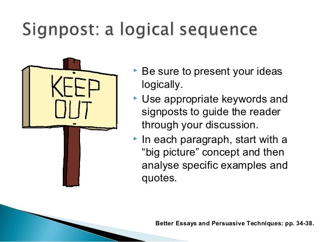 In an essay help you guide the reader through the logical connections