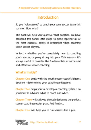 Football Club Introduction Better Football soccer coach 101 | PDF