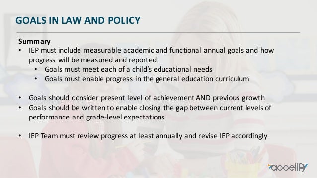 How to write measurable goals for an iep