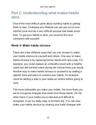 Specific Habits Examples Better Habits. | PDF