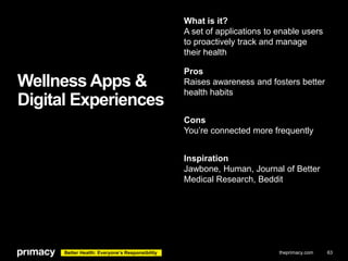 What is it?
A set of applications to enable users
to proactively track and manage
their health

Wellness Apps &
Digital Ex...