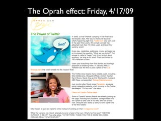 The Oprah effect: Friday, 4/17/09
 