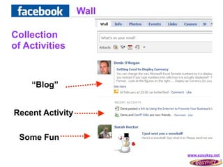 Wall

Collection
of Activities



    “Blog”


Recent Activity

 Some Fun
                         www.easykey.net
 