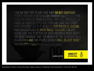 sean Baker, pictoric, and lenny vella, ’peeps creative / challenge: free association / time limit: 60 min
 