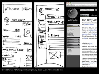 David sherwin / challenge: i’m feeling really, really lucky / time limit: 60 min
 