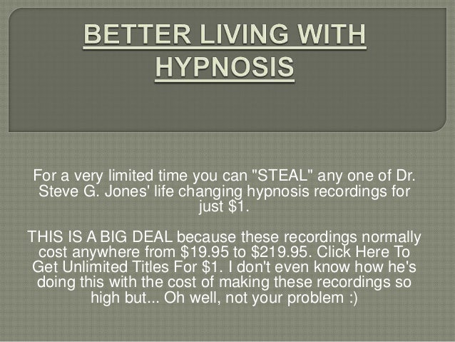 Better living with hypnosis
