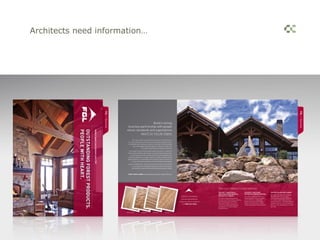 Architects need information…
 