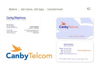 Before … old name, old logo … transformed
 