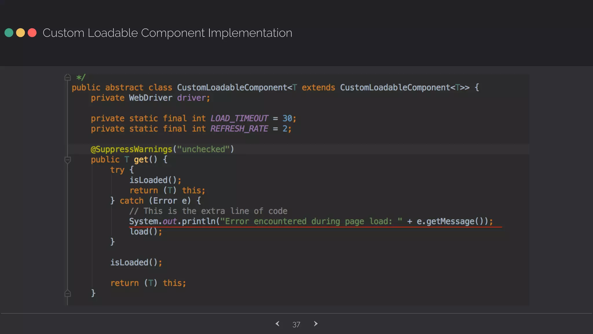 ‹ ›37 Custom Loadable Component Implementation 