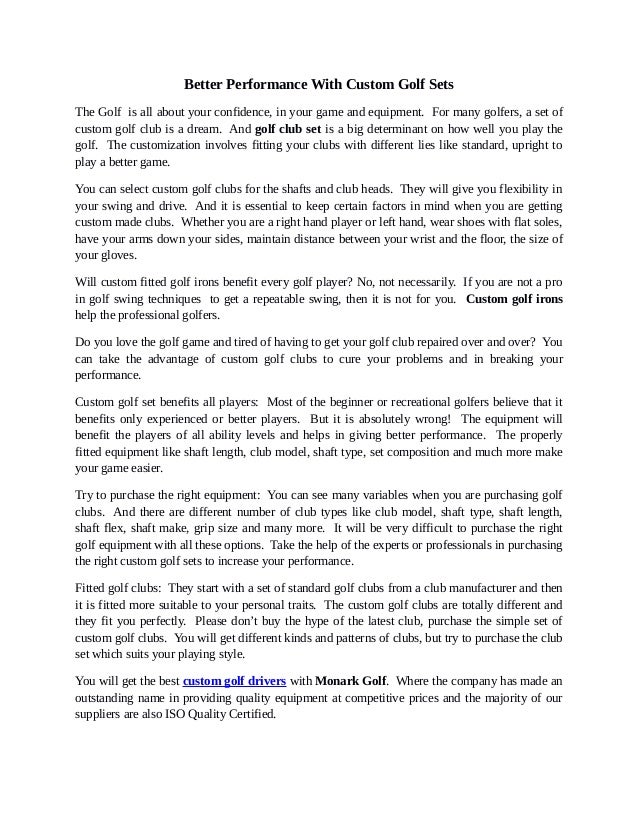 professional golf set