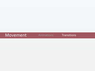 Animations TransitionsMovement
 