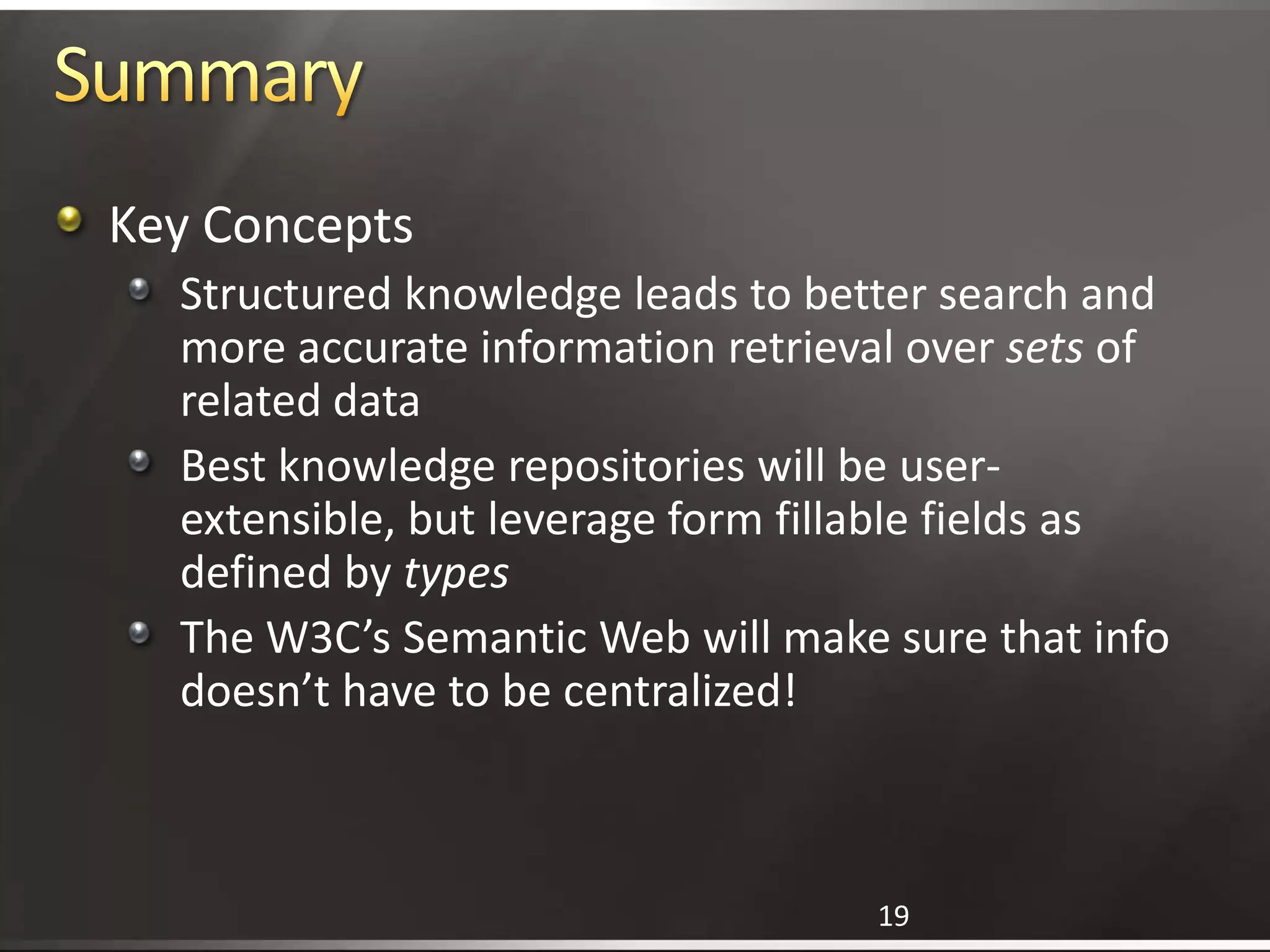 Better Search With Structured Knowledge