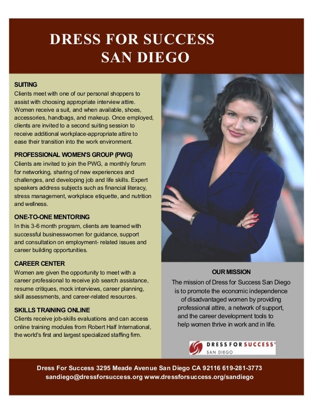 dress for success san diego flyer dress for success flyer