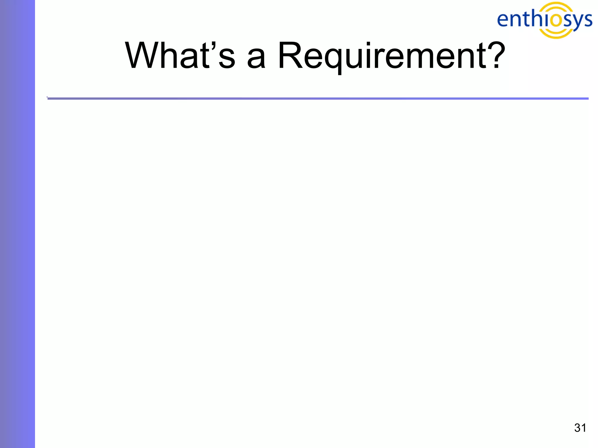 What’s a Requirement? 