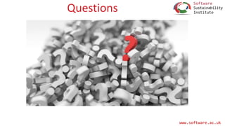 www.software.ac.uk
Questions
 