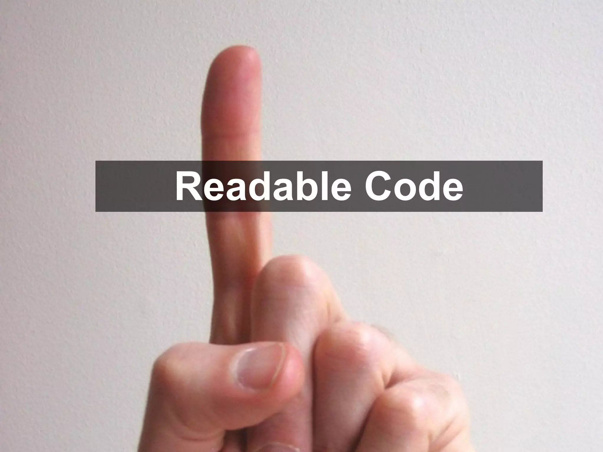Readable Code
 