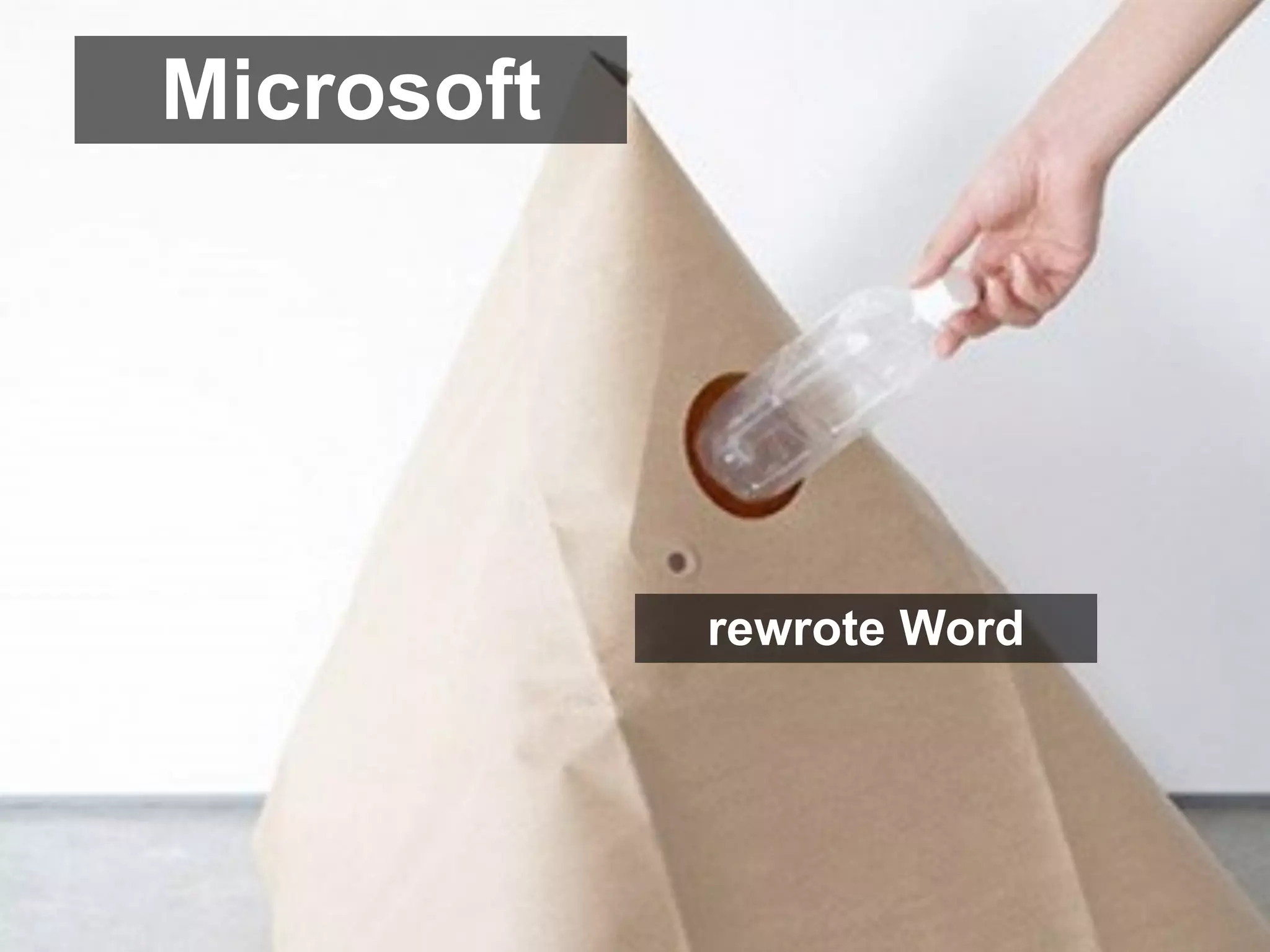 Microsoft




            rewrote Word
 