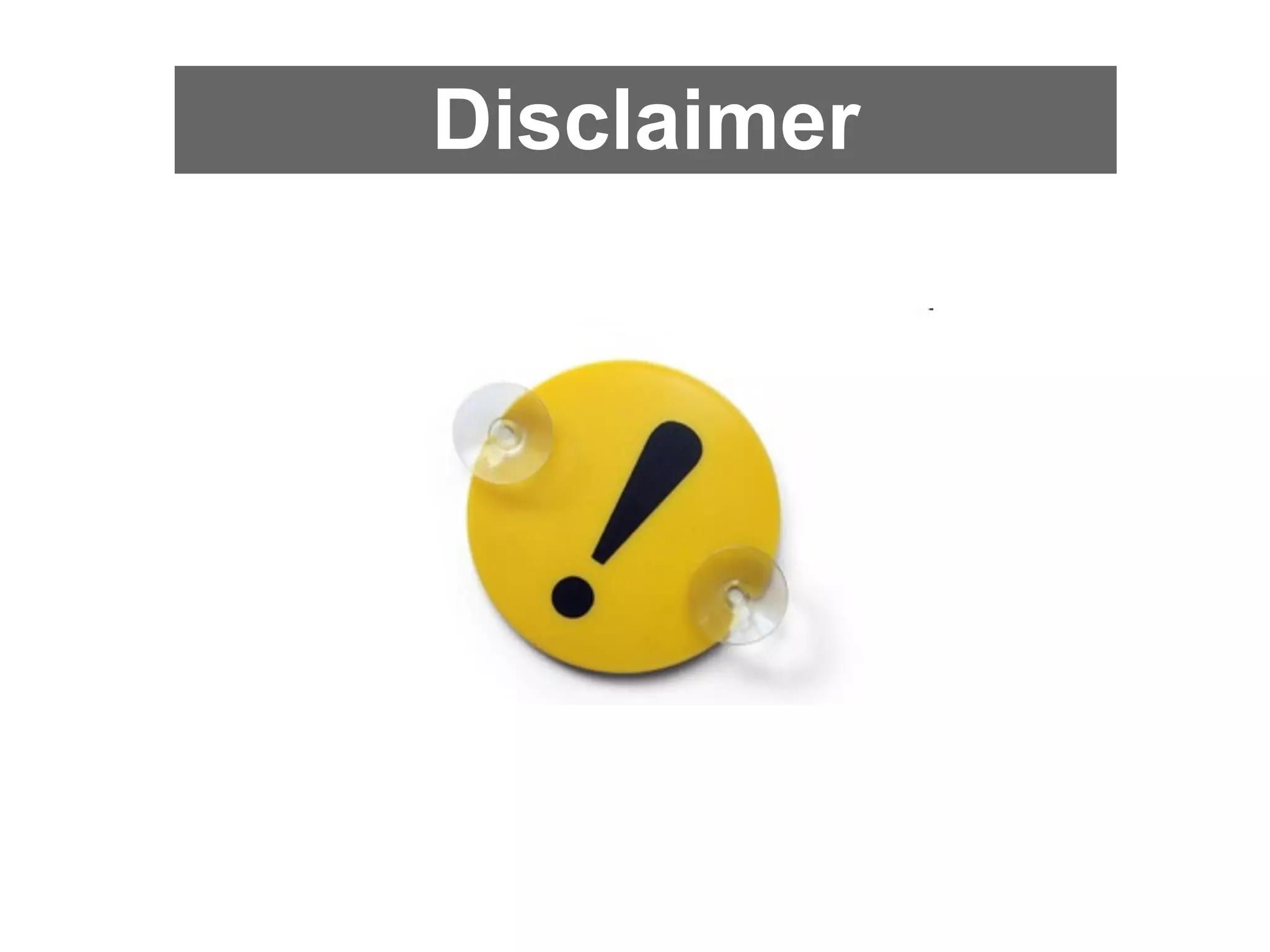 Disclaimer
 