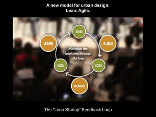 A new model for urban design: 
Lean. Agile. 
The "Lean Startup" Feedback Loop 
 