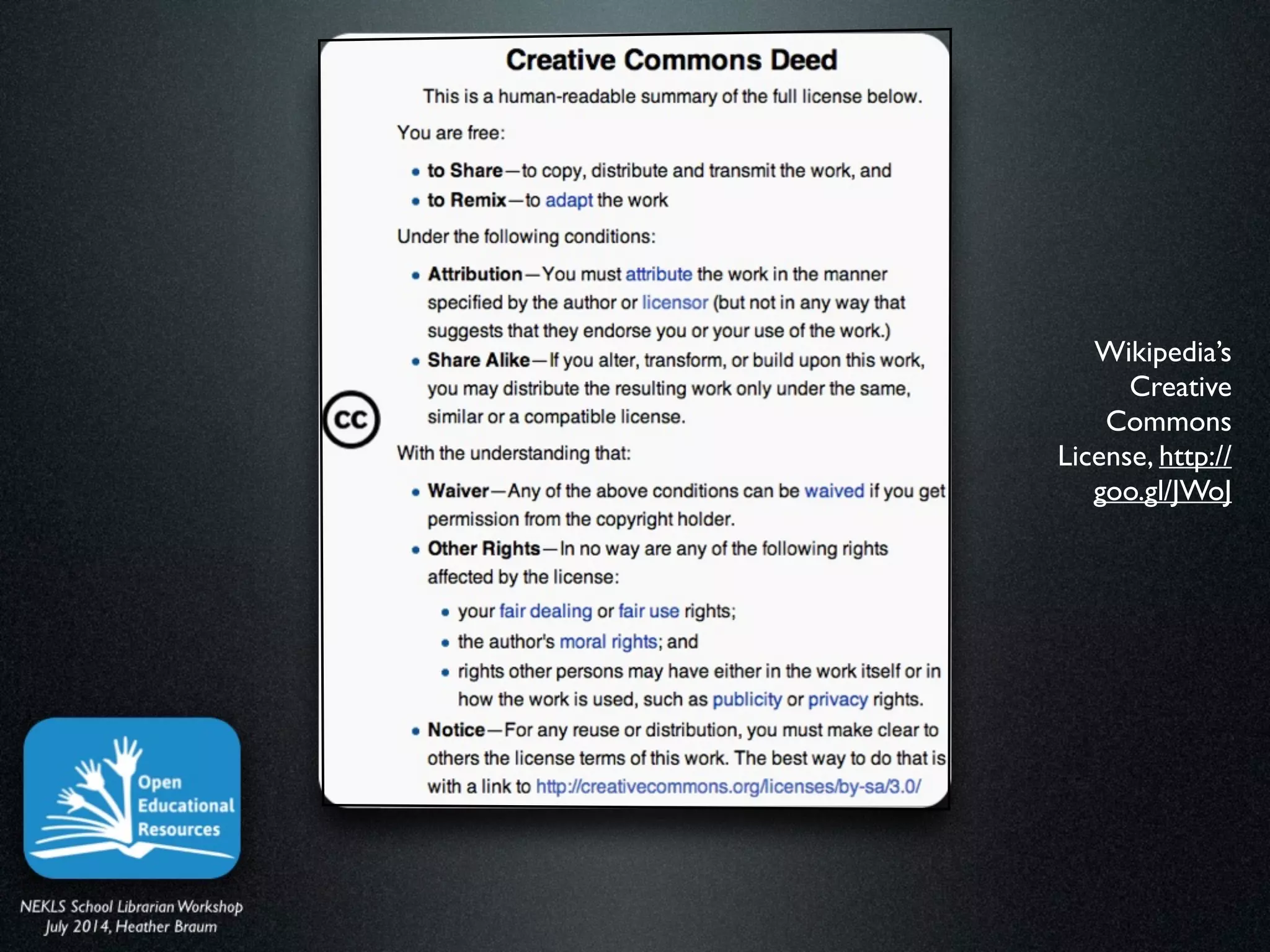{Creative Commons License}
 
