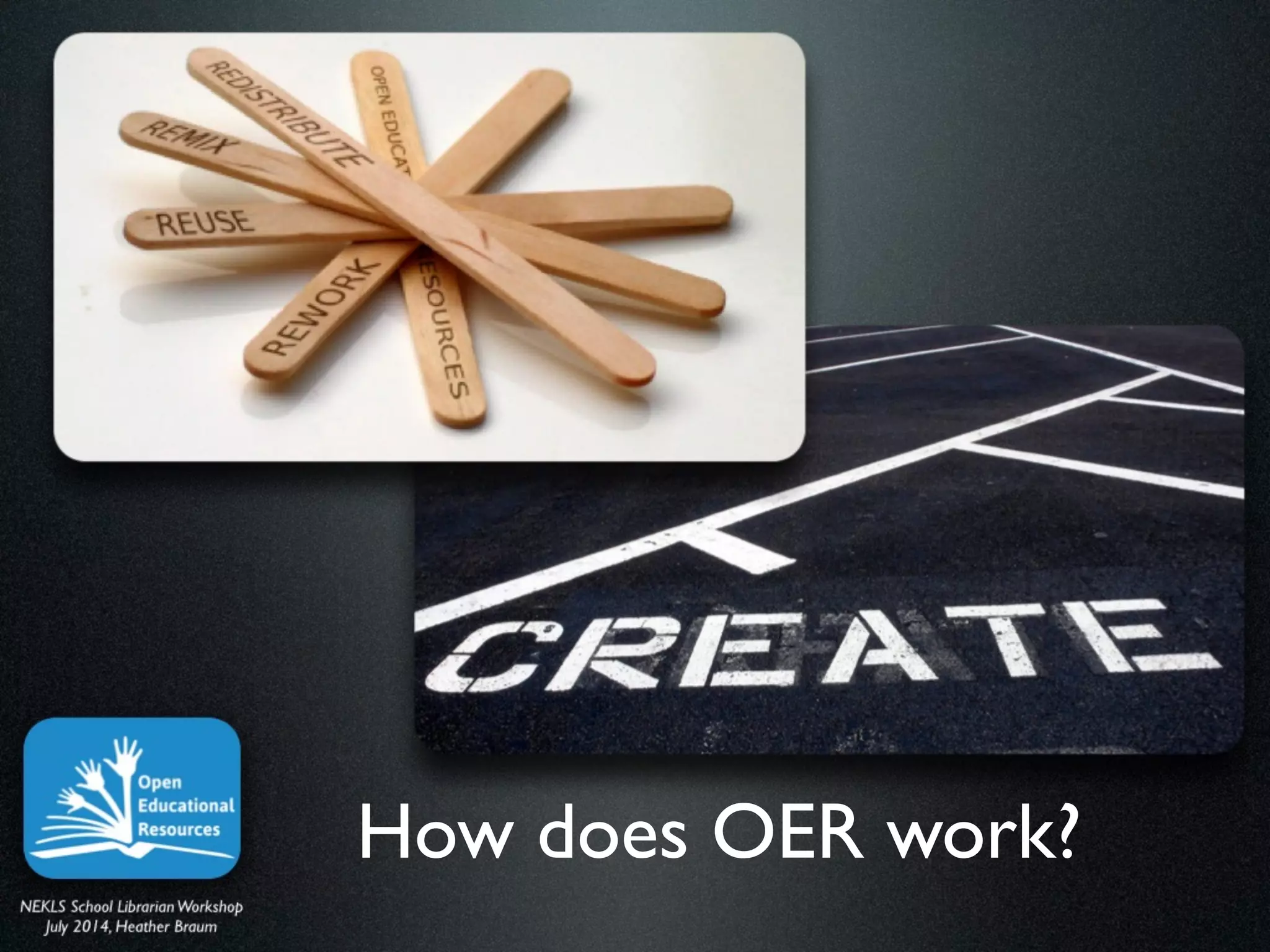 How does OER work?
 