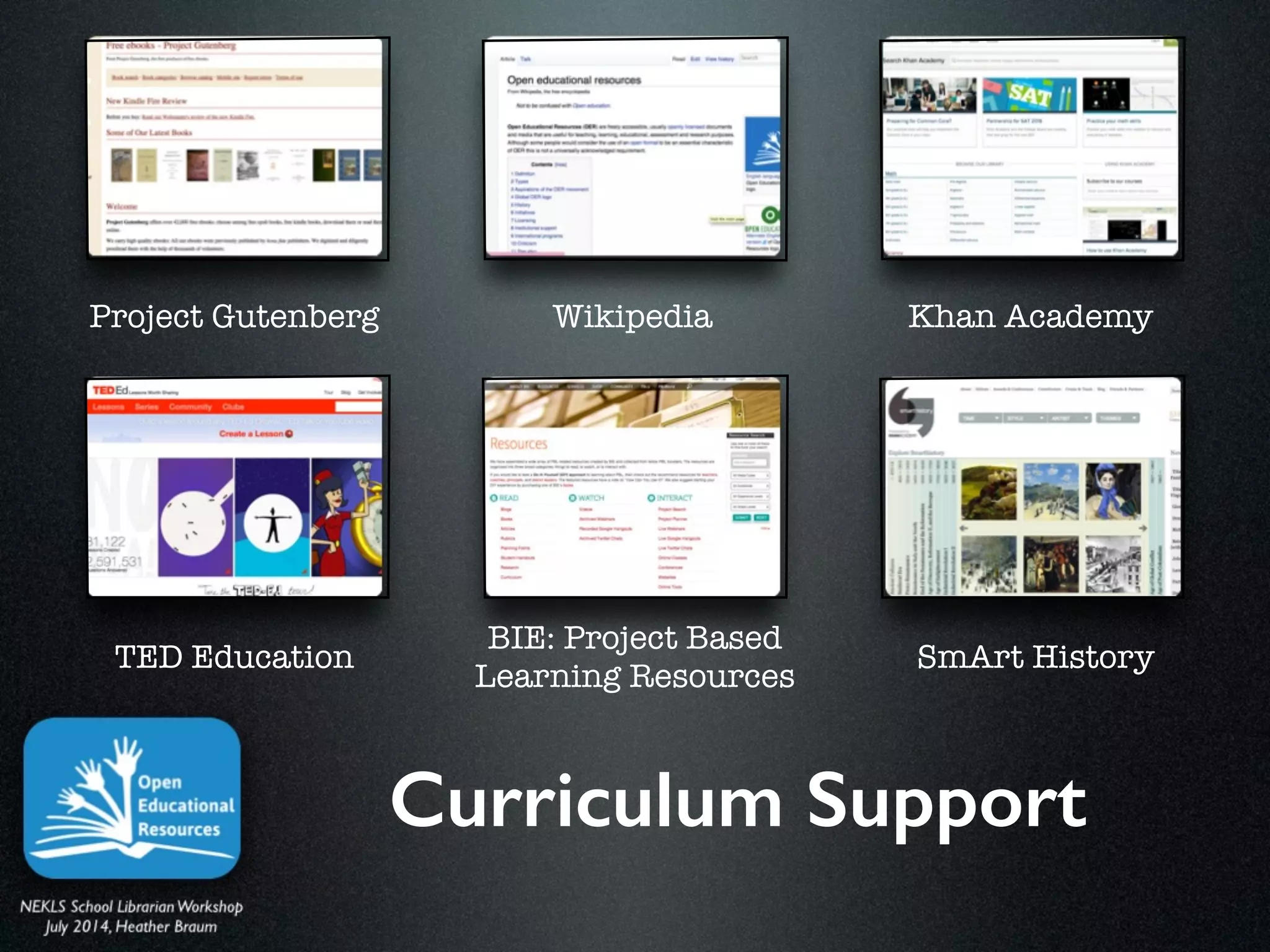 Curriculum Support
 