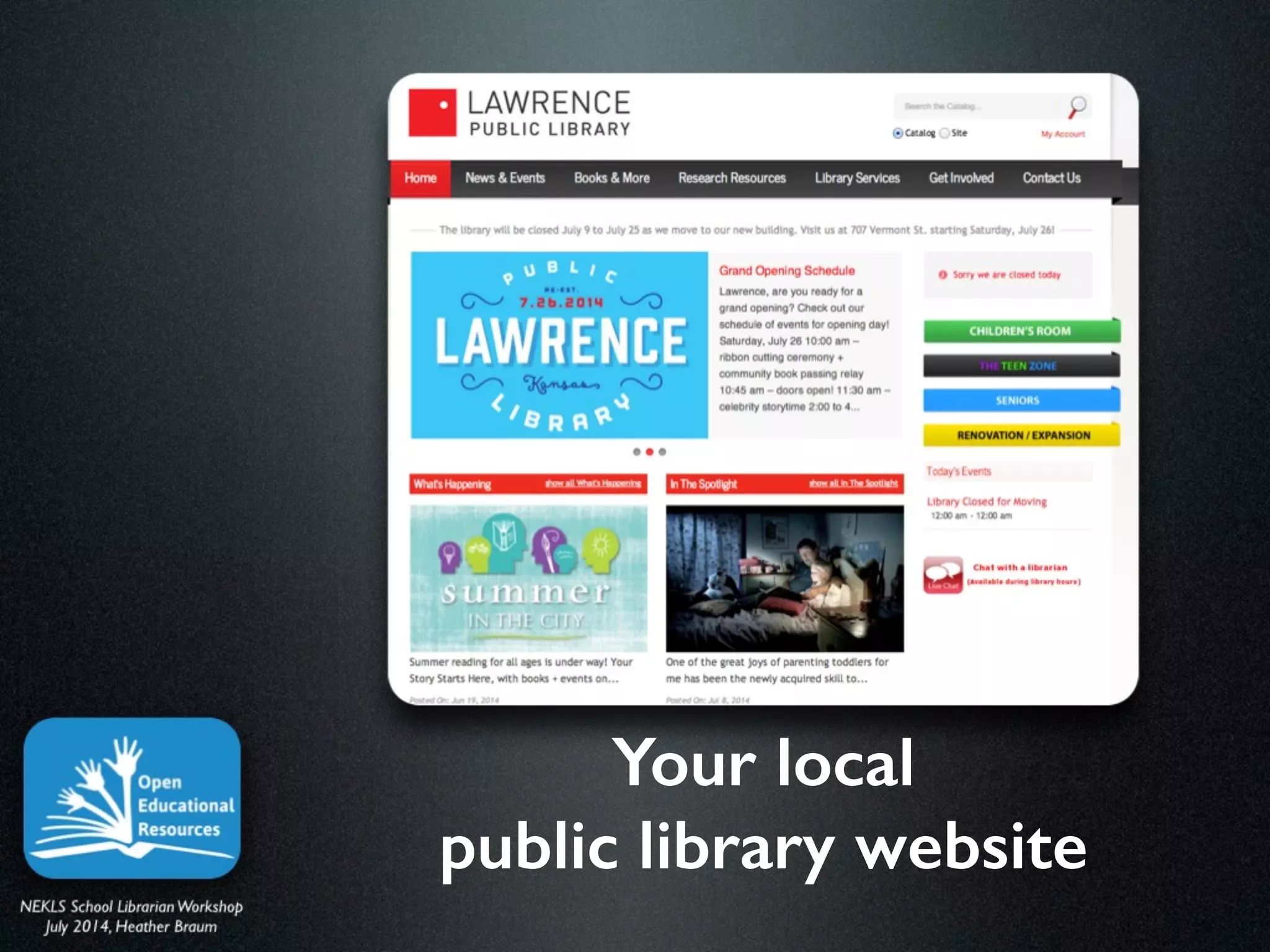 Your local
public library website
 