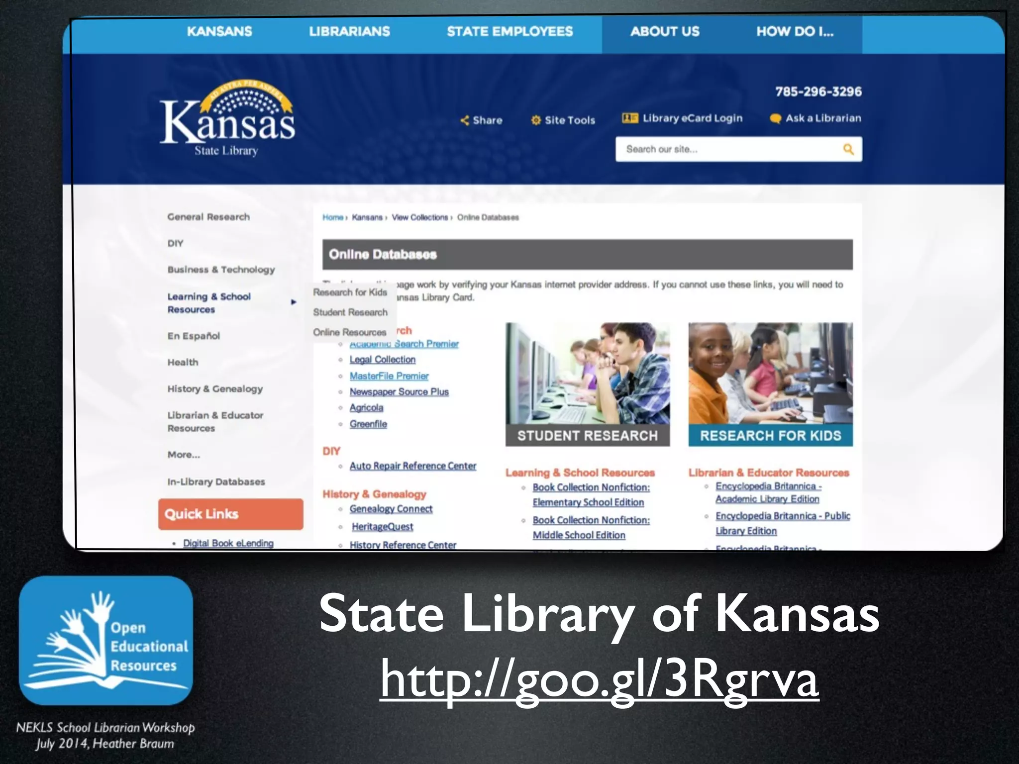 State Library of Kansas 
http://goo.gl/3Rgrva
 