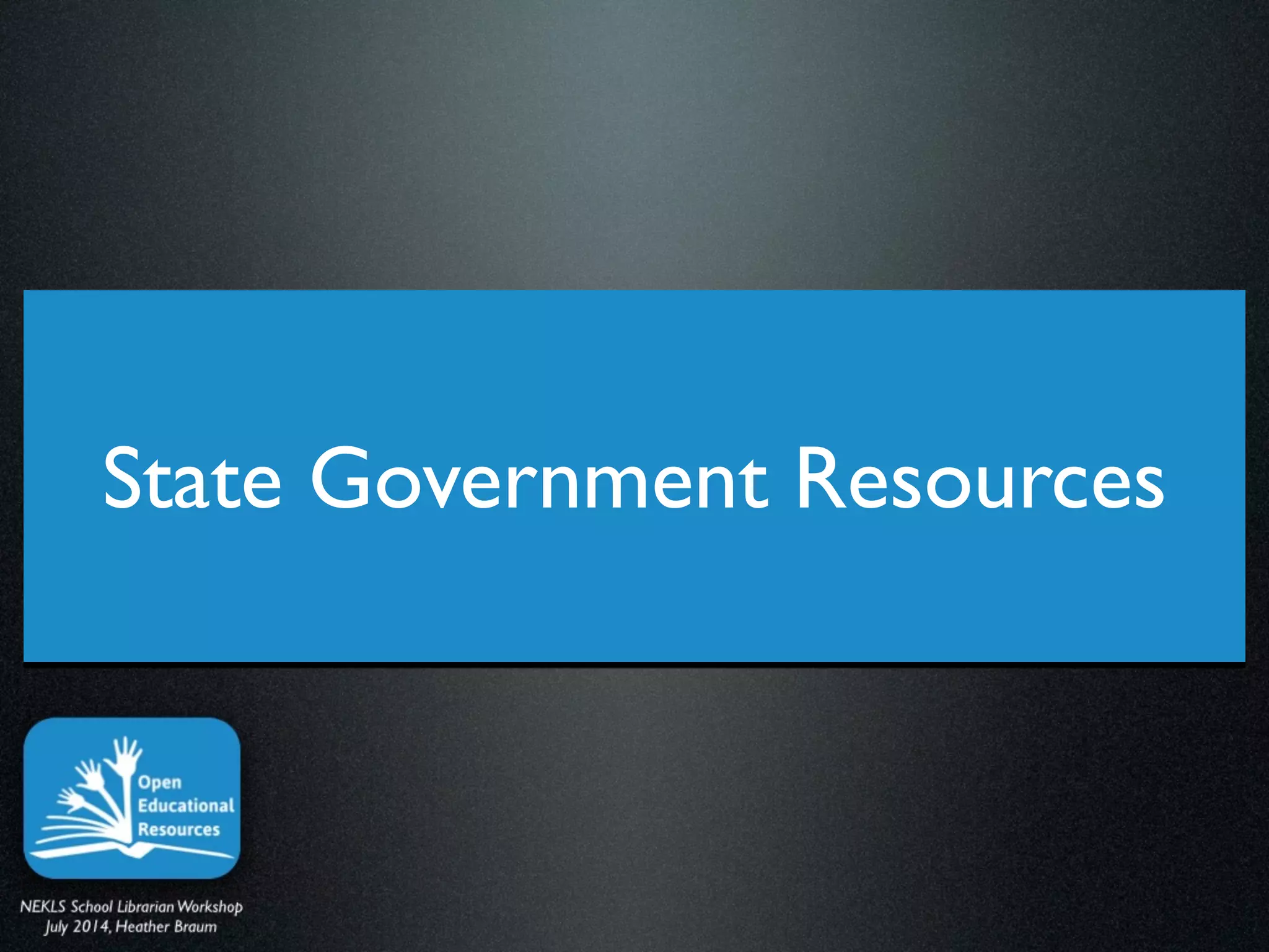 State Government Resources
 