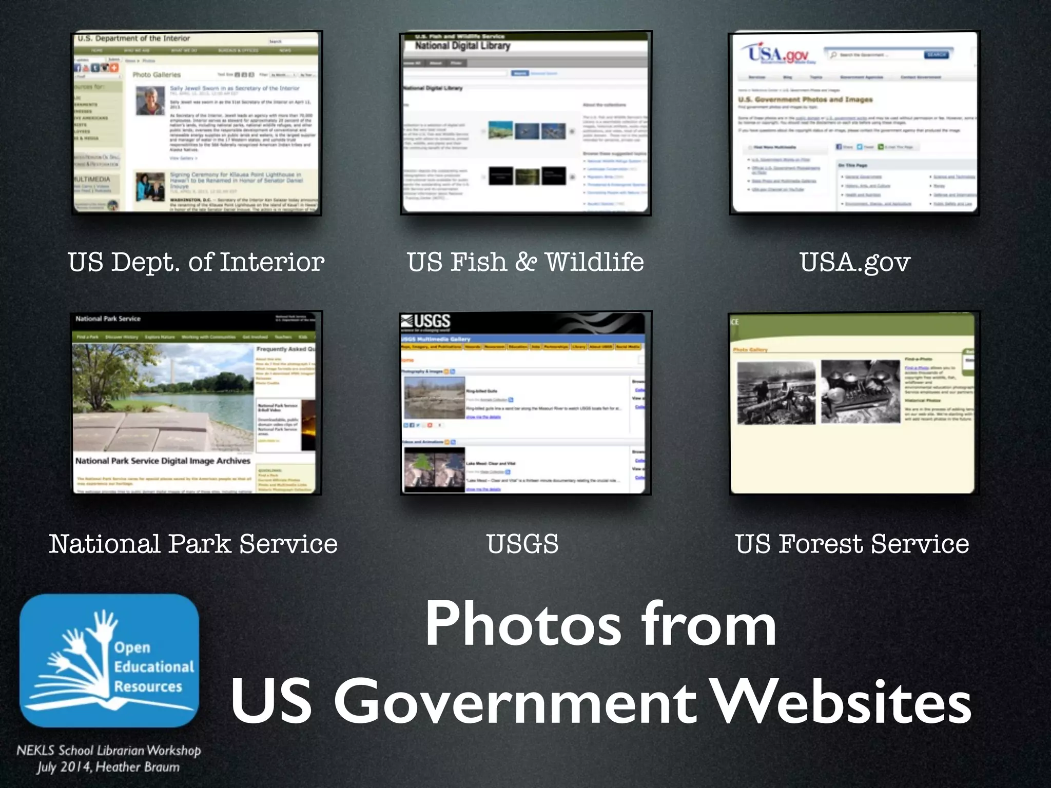 Photos from
US Government Websites
 