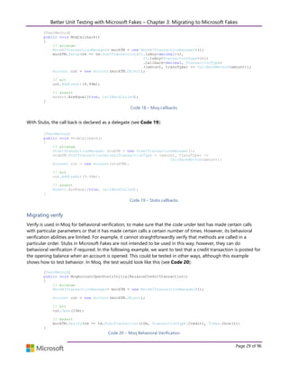 Better unit testing with microsoft fakes (rtm) | PDF