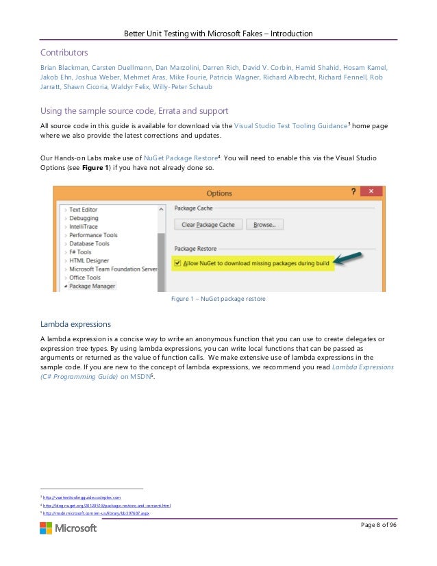 tooling test group solutions (rtm) unit Better testing microsoft with fakes