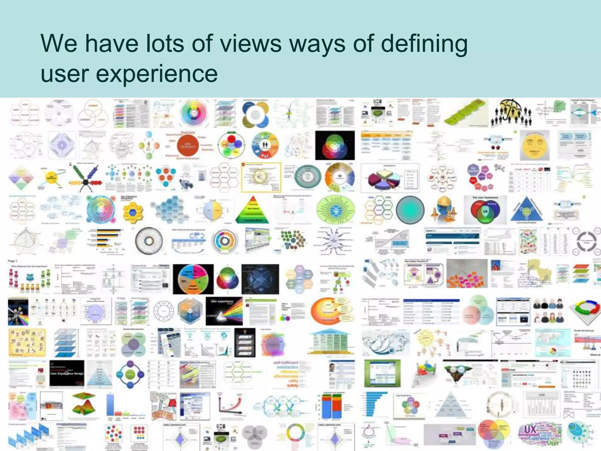 We have lots of views ways of defining
user experience




                                         28
 
