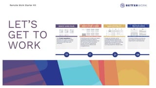 Remote Work Starter Kit
LET’S
GET TO
WORK
113 1 117 21 59
 