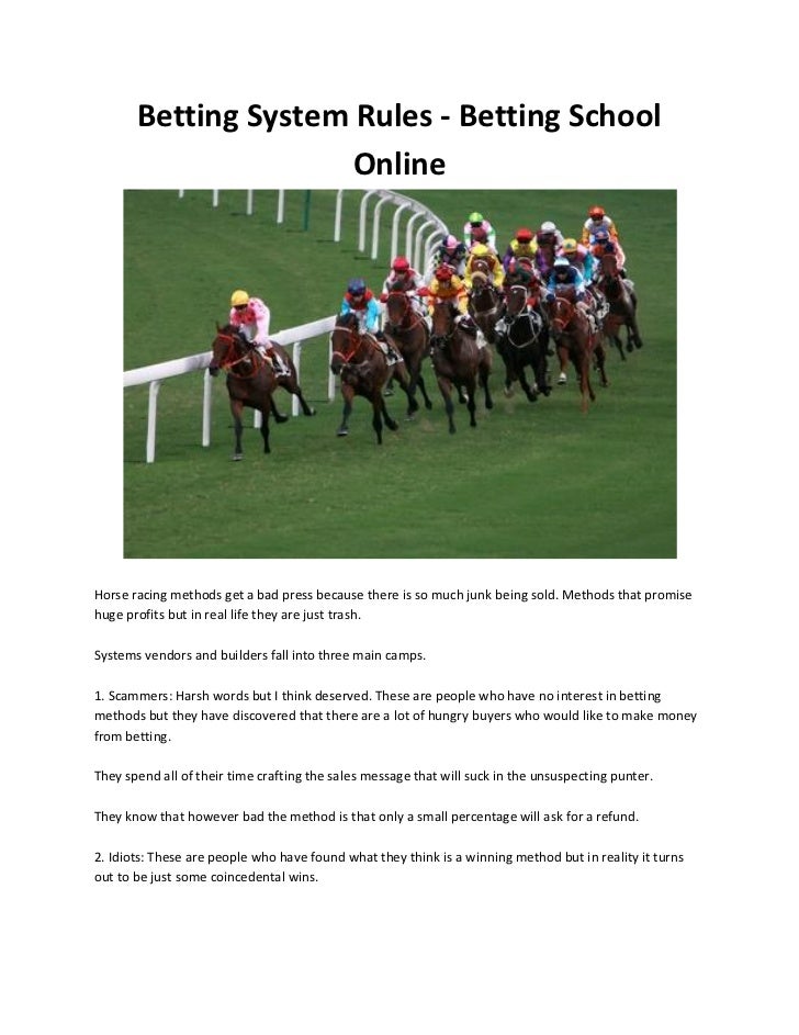 Betting system rules betting school online